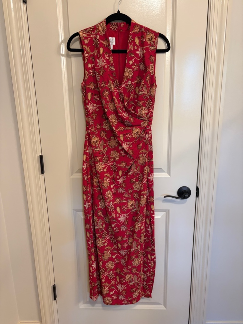 Vtg NWT David Warren New York Sleeveless Maxi Wrap Dress